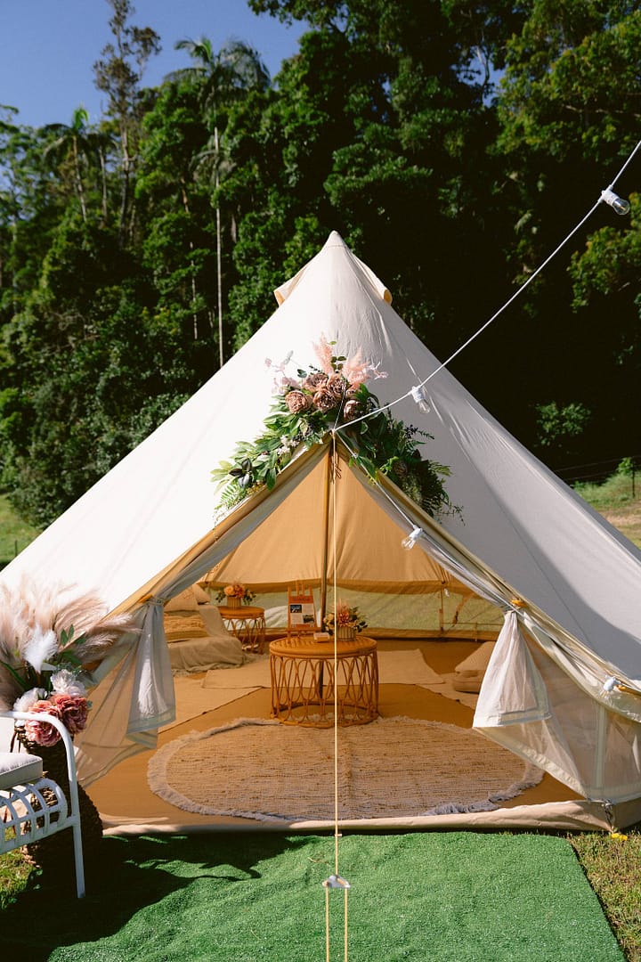 glamping wedding venue sunshine coast